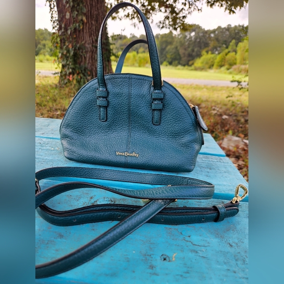 Vera Bradley Leather Green Bag - Picture 6 of 14